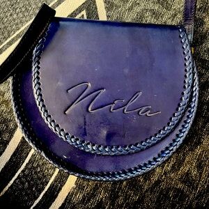 Navy Blue Handmade Leather Nila Bag
